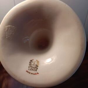 Vintage LENOX Woodland Collection Bud Vase 24k gold trim Ivory